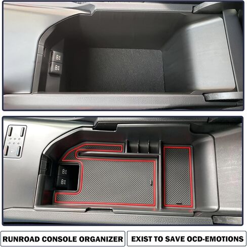 Center Console Organizer Compatible with Toyota Camry XLE XSE 2018-2024 and Camry LE SE 2020 2021 2022 2024 Accessories, Armrest Insert Tray Secondary Storage Box Fit 2 USB Ports, Black in Kuwait