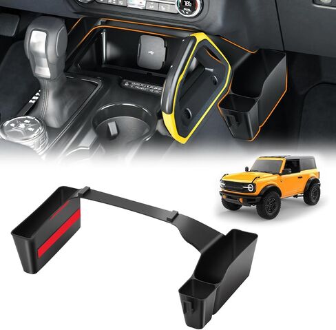 Center Console Shifter Storage Box Compatible with Bronco 2/4 Door 2021 2022 2023 2024, Front Gear Shifter Side Storage Box for Bronco Interior Accessories in Kuwait