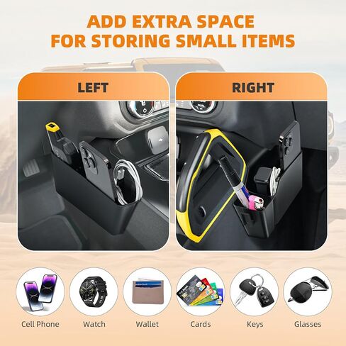 Center Console Shifter Storage Box Compatible with Bronco 2/4 Door 2021 2022 2023 2024, Front Gear Shifter Side Storage Box for Bronco Interior Accessories in Kuwait