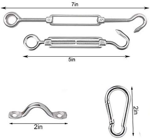 TooTaci Strings Lights Hanging Kit,1/8 Stainless Steel Coated Cable Wire 20M & M5 Turnbuckle Hook and Eye,1/8 Turnbuckle Wire Tensioner Kit with 1/8 Wire Rope for Outdoor Hanging,Garden Wire in Saudi Arabia