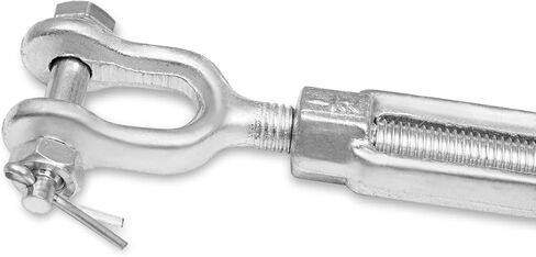 Turnbuckle Hook, 2Pack 1/2 Inch M12 Hot Dipped Galvanized Steel Jaw and Jaw Turnbuckle, 2200 lbs Working Load Limit Heavy Duty Turnbuckle for Tractor Sun Shades Cables Tent Outdoor String Lights in Kuwait