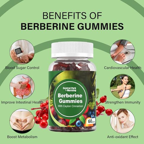 علكات البربرين مع قرفة سيلان 1200 ملغ، دعم صحي، 60 علكة طبيعية بنكهة التوت المختلط in Kuwait