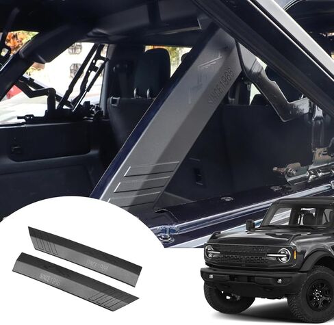 قطعتان من غطاء حشوة العمود D، غطاء حماية للقفص الدوار يمنع الخدوش، واقيات الطلاء، أعمدة علوية ناعمة، ملحقات حماية الحواف لفورد برونكو الطرق الوعرة 4 أبواب 2021 2022 2023 in Kuwait