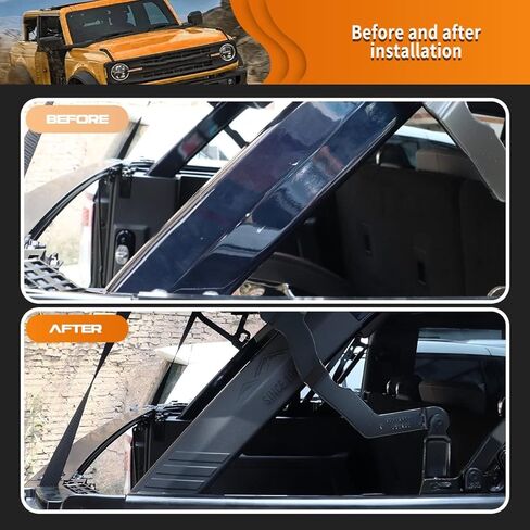 قطعتان من غطاء حشوة العمود D، غطاء حماية للقفص الدوار يمنع الخدوش، واقيات الطلاء، أعمدة علوية ناعمة، ملحقات حماية الحواف لفورد برونكو الطرق الوعرة 4 أبواب 2021 2022 2023 in Kuwait