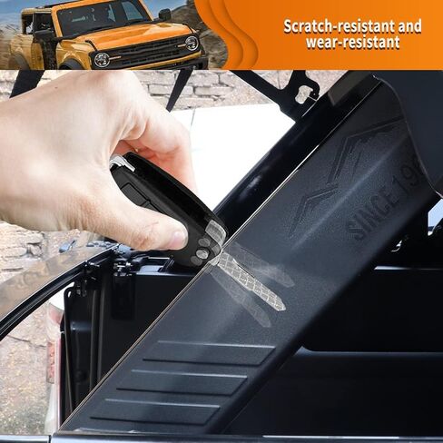 قطعتان من غطاء حشوة العمود D، غطاء حماية للقفص الدوار يمنع الخدوش، واقيات الطلاء، أعمدة علوية ناعمة، ملحقات حماية الحواف لفورد برونكو الطرق الوعرة 4 أبواب 2021 2022 2023 in Kuwait