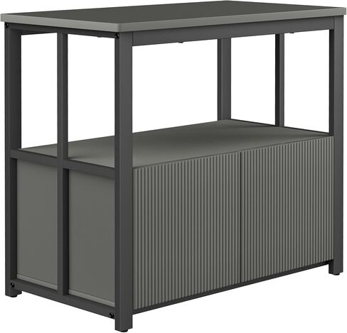 BEWISHOME 20-29 جالون حوض للأسماك حامل إطار معدني حوض السمك مع خزانة لتخزين الملحقات، مناسب للسلاحف والزواحف وخزان مرابي الحيوانات، سعة 960 رطل رمادي KYG02H in Kuwait