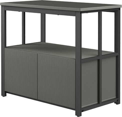 BEWISHOME 20-29 جالون حوض للأسماك حامل إطار معدني حوض السمك مع خزانة لتخزين الملحقات، مناسب للسلاحف والزواحف وخزان مرابي الحيوانات، سعة 960 رطل رمادي KYG02H in Kuwait