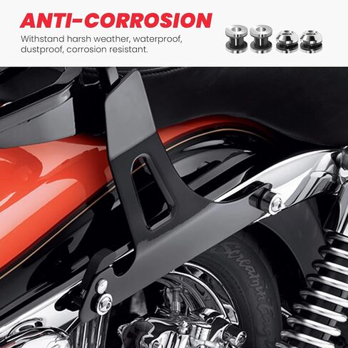 مجموعة أدوات إرساء رف الأمتعة من Chorme Hold Fast Sissy Bar لـ Harley 2018-Up Softail FLFB FLFBS FXBR FXBRS FLDE FLHC FLHCS Slim FLSL FXBB FXFBS FLSB FXLR FXLRS FXST موديلات كروم in Saudi Arabia