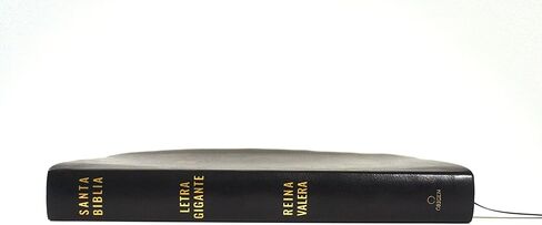 Biblia Reina Valera letra súper gigante, símil piel negro / Spanish Bible Reina Valera Super Giant Print, Black Leathersoft in Saudi Arabia