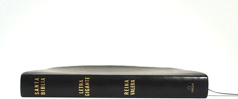 Biblia Reina Valera letra súper gigante, símil piel negro / Spanish Bible Reina Valera Super Giant Print, Black Leathersoft in Saudi Arabia
