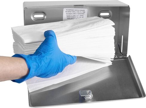 Bobrick Surface-Mounted Paper Towel Dispenser, 10.75 X 4 X 7.13, Stainless Steel in Saudi Arabia