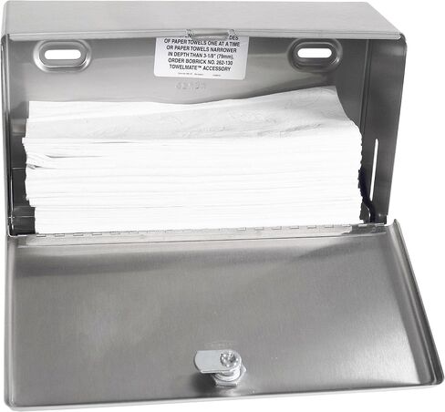Bobrick Surface-Mounted Paper Towel Dispenser, 10.75 X 4 X 7.13, Stainless Steel in Saudi Arabia