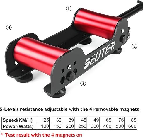 حامل مدرب الدراجة مقاوم للتعديل - بكرات دراجة مغناطيسية محمولة للتمرين الداخلي/اللياقة البدنية/التمرين - سبيكة ألومنيوم قابلة للطي مع حقيبة حمل للسفر in Kuwait