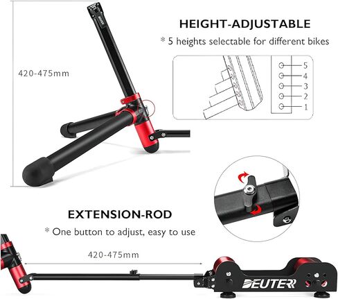 حامل مدرب الدراجة مقاوم للتعديل - بكرات دراجة مغناطيسية محمولة للتمرين الداخلي/اللياقة البدنية/التمرين - سبيكة ألومنيوم قابلة للطي مع حقيبة حمل للسفر in Kuwait