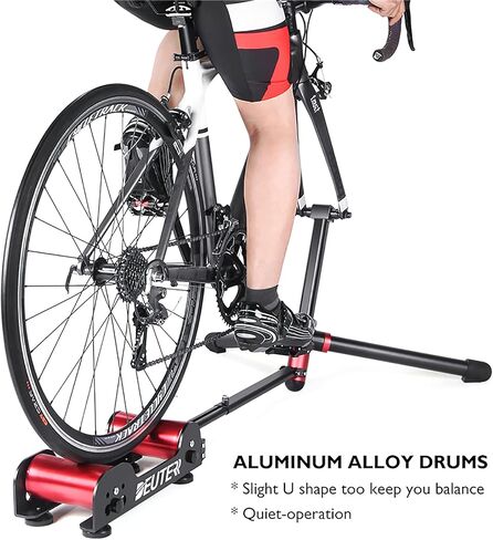 حامل مدرب الدراجة مقاوم للتعديل - بكرات دراجة مغناطيسية محمولة للتمرين الداخلي/اللياقة البدنية/التمرين - سبيكة ألومنيوم قابلة للطي مع حقيبة حمل للسفر in Kuwait