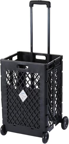 عربة تسوق محمولة قابلة للطي بعجلات - عربة أدوات دوارة/دوللي قابلة للطي - سعة 55/80 رطلًا - كبيرة in Kuwait