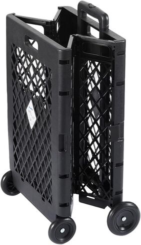 عربة تسوق محمولة قابلة للطي بعجلات - عربة أدوات دوارة/دوللي قابلة للطي - سعة 55/80 رطلًا - كبيرة in Kuwait