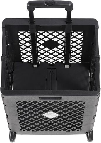 عربة تسوق محمولة قابلة للطي بعجلات - عربة أدوات دوارة/دوللي قابلة للطي - سعة 55/80 رطلًا - كبيرة in Kuwait