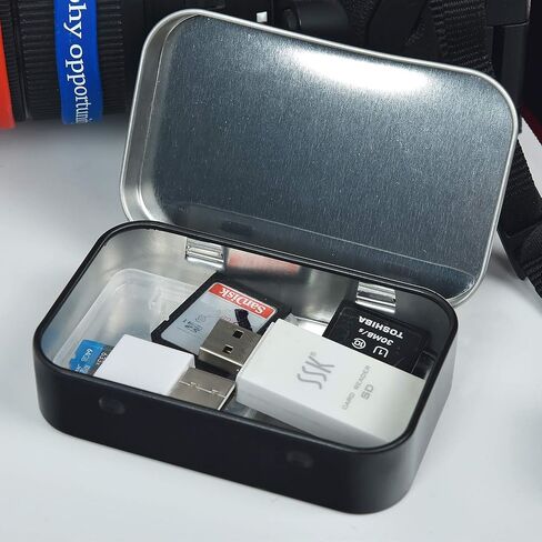 Metal Rectangular Empty Hinged Tins - Black Mini Portable Box Containers Small Storage Kit & Home Organizer for Storage Drawing Pin Candies Jewelry Crafts(Black, 40 Pack) in Saudi Arabia