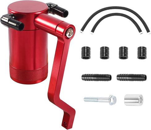 Billet Catch Can Air Oil Separator Z-Bracket Technology Compatible with Chrysler Dodge Charger Challenger 2011-2021 6.4 L Red in Saudi Arabia