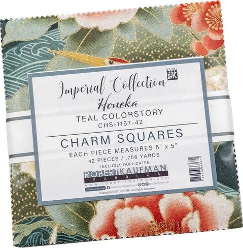 Imperial Honoka Teal Charm Square 42 5-inch Squares Charm Pack Robert Kaufman Fabrics CHS-1167-42 in Saudi Arabia
