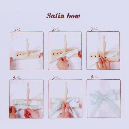 5 in 1 Bow Maker for Ribbon Wreath, Wooden Crafts Bowknot Maker Gift Packing Bow Making Tool Holiday Party Decoration for Hair Bow, Corsages in Saudi Arabia