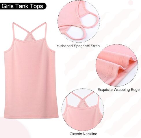 Cooraby 5 Pack Girl Dance Tank Tops Cami Undershirt Sleeveless Spaghetti Strap Tank Top for Ballet in Saudi Arabia