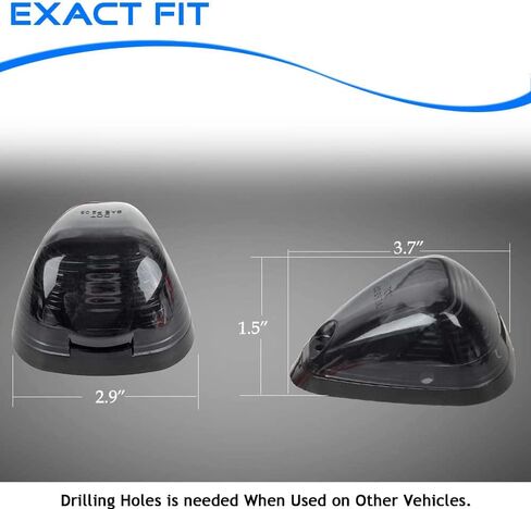 5X مصابيح دخان سوداء لسقف الكابينة مع مصابيح LED بيضاء متوافقة مع شاحنات Ford F150 F250 F350 F450 F550 F650 F750 E150 E250 E350 E450 1999-2016 Super Duty Pickup in Kuwait