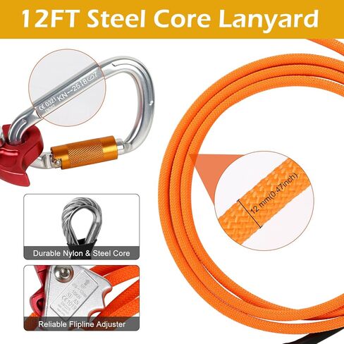 مسامير تسلق الأشجار، معدات تسلق الأشجار قابلة للتعديل مع حزام تسلق، خط قلاب أساسي من أسلاك الفولاذ وخطوات شجرة الصيد، مجموعة أدوات التسلق مع أداة ضبط الحبل ذات القفل الثلاثي لأعمال الشجرة in Kuwait