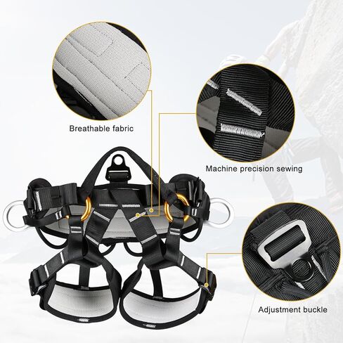 مسامير تسلق الأشجار، معدات تسلق الأشجار قابلة للتعديل مع حزام تسلق، خط قلاب أساسي من أسلاك الفولاذ وخطوات شجرة الصيد، مجموعة أدوات التسلق مع أداة ضبط الحبل ذات القفل الثلاثي لأعمال الشجرة in Kuwait