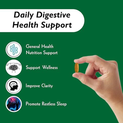 مكمل لدعم المزاج، تخفيف الاسترخاء، نبتة سانت جون، الروديولا الوردية، زهرة العاطفة، البابونج، 5-HTP-أعشاب تدعم النوم، طاقة إيجابية، رفاهية عامة (45 قرصًا) in Kuwait