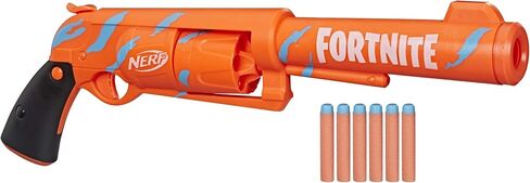NERF Fortnite 6-SH Dart Blaster - Camo Pulse Wrap, Hammer Action Priming, 6-Dart Rotating Drum, Includes 6 Official Elite Darts in Saudi Arabia