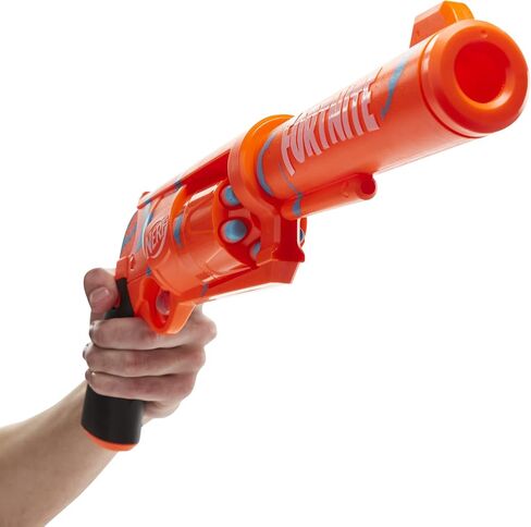 NERF Fortnite 6-SH Dart Blaster - Camo Pulse Wrap, Hammer Action Priming, 6-Dart Rotating Drum, Includes 6 Official Elite Darts in Saudi Arabia
