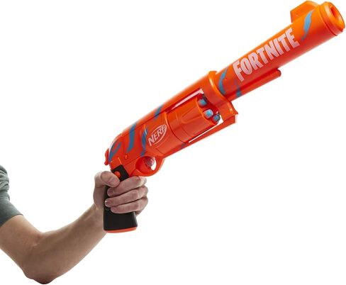 NERF Fortnite 6-SH Dart Blaster - Camo Pulse Wrap, Hammer Action Priming, 6-Dart Rotating Drum, Includes 6 Official Elite Darts in Saudi Arabia