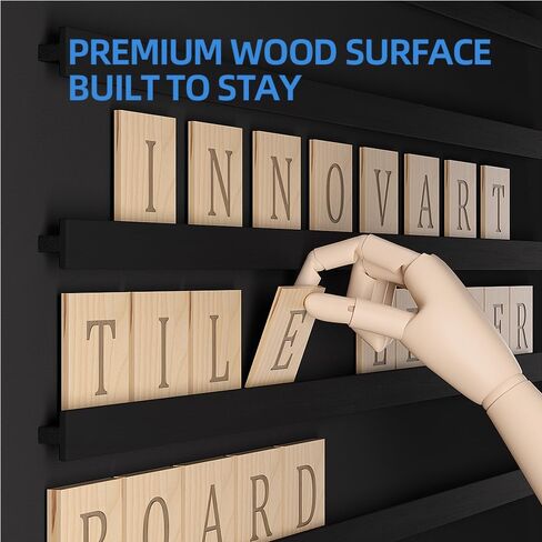 لوح حروف كبير جدًا من البلاط مقاس 47 × 35 بوصة، لوح حروف خشبي بإطار من خشب البلوط الصلب، لوحة قائمة مع حروف وأرقام قابلة للتغيير، لوحة قائمة أسعار الصالون للإعلان والأعمال والمطاعم in Kuwait