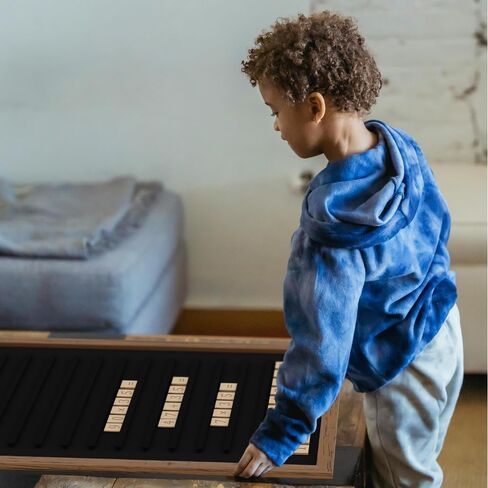 لوح حروف كبير جدًا من البلاط مقاس 47 × 35 بوصة، لوح حروف خشبي بإطار من خشب البلوط الصلب، لوحة قائمة مع حروف وأرقام قابلة للتغيير، لوحة قائمة أسعار الصالون للإعلان والأعمال والمطاعم in Kuwait