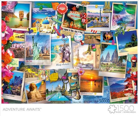 Buffalo Games - Adventure Awaits - 1500 Piece Jigsaw Puzzle, Blue for Adults Challenging Puzzle Perfect for Game Nights - 1500 Piece Finished Size is 31.50 x 23.50 in Saudi Arabia