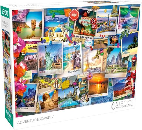 Buffalo Games - Adventure Awaits - 1500 Piece Jigsaw Puzzle, Blue for Adults Challenging Puzzle Perfect for Game Nights - 1500 Piece Finished Size is 31.50 x 23.50 in Saudi Arabia