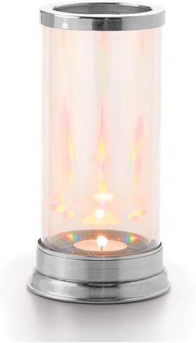 SIGNALS Glass Hurricane Candle Holder Rainbow Prism Crystal Candle Holder, Tealight Candle Lantern, 7 Inch in Kuwait