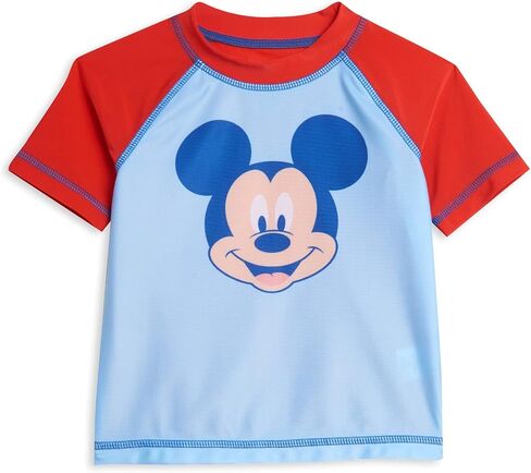 Disney Mickey Mouse Baby Boys Short Sleeve Rash Guard Swim Top in Saudi Arabia
