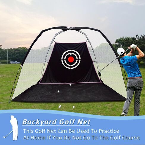Golf Net, Golf Net for Backyard Driving, Home Golf Practice Net for Backyard, Indoor Golf Net 10x6.5x6FT, Portable Golf Driving Range Net Outdoor, Golf Hitting Net with Target for Precision in Kuwait
