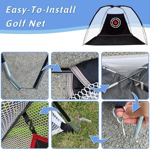 Golf Net, Golf Net for Backyard Driving, Home Golf Practice Net for Backyard, Indoor Golf Net 10x6.5x6FT, Portable Golf Driving Range Net Outdoor, Golf Hitting Net with Target for Precision in Kuwait