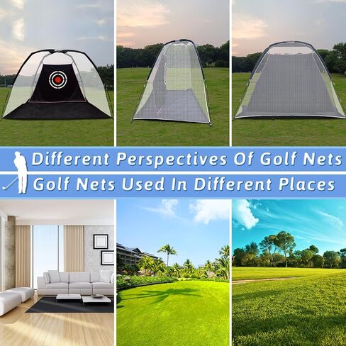 Golf Net, Golf Net for Backyard Driving, Home Golf Practice Net for Backyard, Indoor Golf Net 10x6.5x6FT, Portable Golf Driving Range Net Outdoor, Golf Hitting Net with Target for Precision in Kuwait