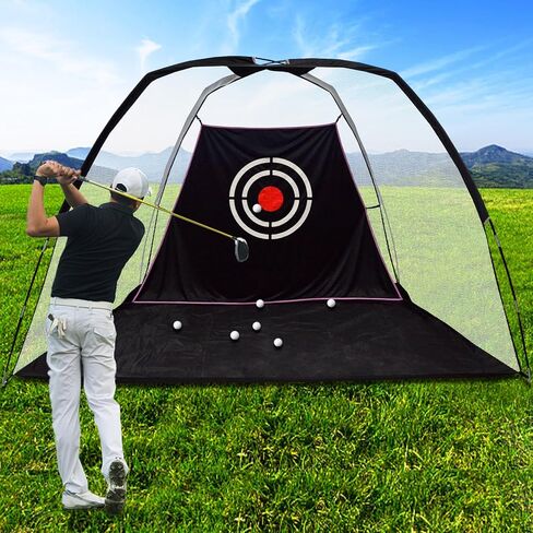Golf Net, Golf Net for Backyard Driving, Home Golf Practice Net for Backyard, Indoor Golf Net 10x6.5x6FT, Portable Golf Driving Range Net Outdoor, Golf Hitting Net with Target for Precision in Kuwait