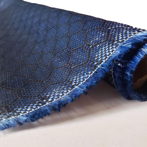 4 in – Beehive Weave - Carbon Fiber Aramid Fabric - Blue - 3K - 240g/meter - Beehive Weave - Advanced Carbon Fiber Cloth Fabric - 4" Wide Hemmed Fabric for Repair, DIY Projects (10, Ft) in Saudi Arabia