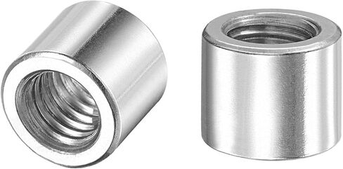 uxcell Round Weld Nuts, M6 x 10mm x 17mm Weld On Bung Female Nut Threaded - 201 Stainless Steel Insert Weldable 10pcs in Saudi Arabia