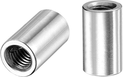 uxcell Round Weld Nuts, M6 x 10mm x 17mm Weld On Bung Female Nut Threaded - 201 Stainless Steel Insert Weldable 10pcs in Saudi Arabia