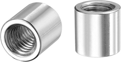 uxcell Round Weld Nuts, M6 x 10mm x 17mm Weld On Bung Female Nut Threaded - 201 Stainless Steel Insert Weldable 10pcs in Saudi Arabia