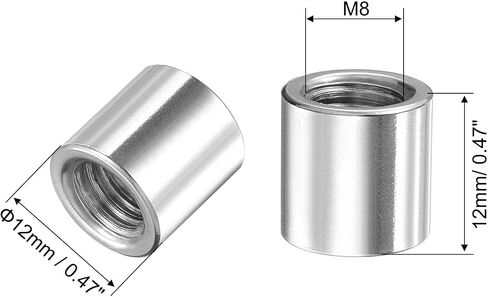 uxcell Round Weld Nuts, M6 x 10mm x 17mm Weld On Bung Female Nut Threaded - 201 Stainless Steel Insert Weldable 10pcs in Saudi Arabia