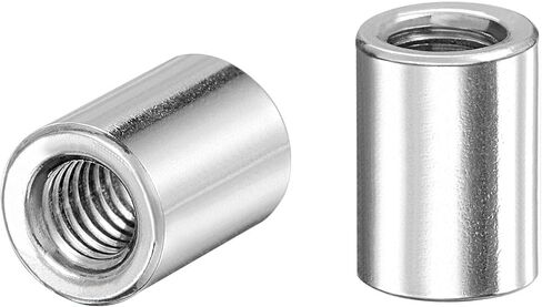 uxcell Round Weld Nuts, M6 x 10mm x 17mm Weld On Bung Female Nut Threaded - 201 Stainless Steel Insert Weldable 10pcs in Saudi Arabia